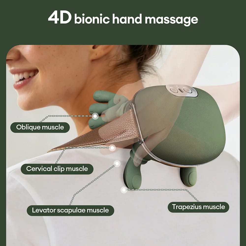 4D Bionic Finger Neck & Shoulder Massager β Wireless Deep-Kneading Massage Shawl π
