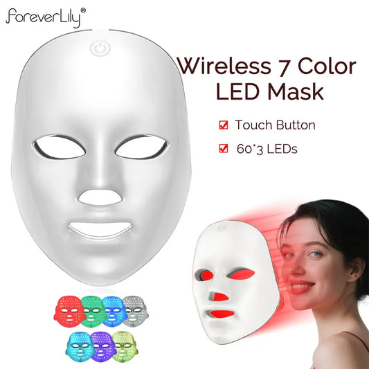 7-Color Wireless LED Face Mask – Your At-Home Skincare Upgrade.