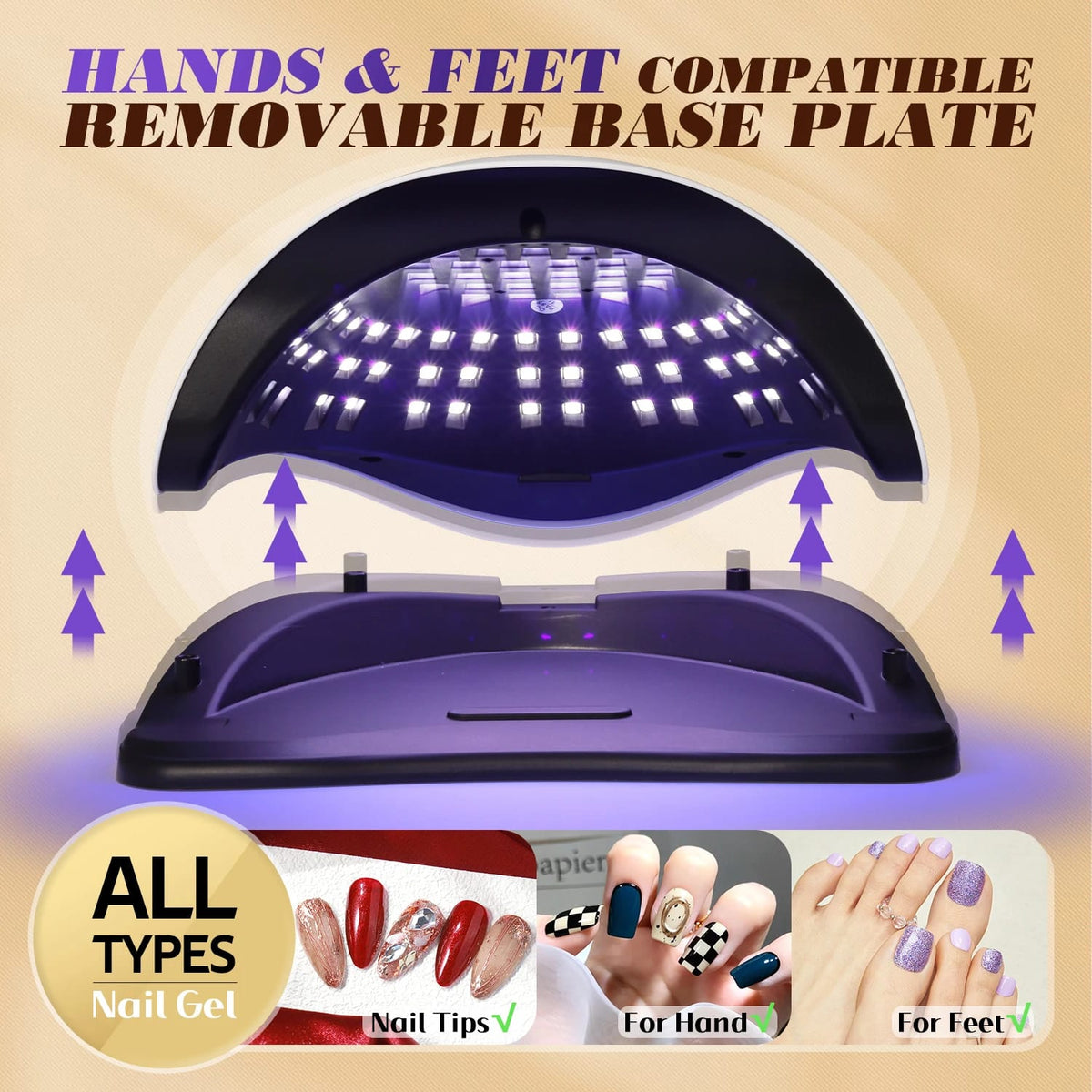 Sun-X25-max 380W 81LEDs UV LED Lamp for Nails Powerful Nail Dryer For Curing All Gel Nail Polish Drying UV Light for Manicure