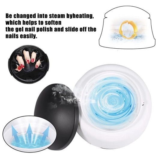 36W Electric Steam Gel Nail Polish Remover – Effortless Gel Removal at Home