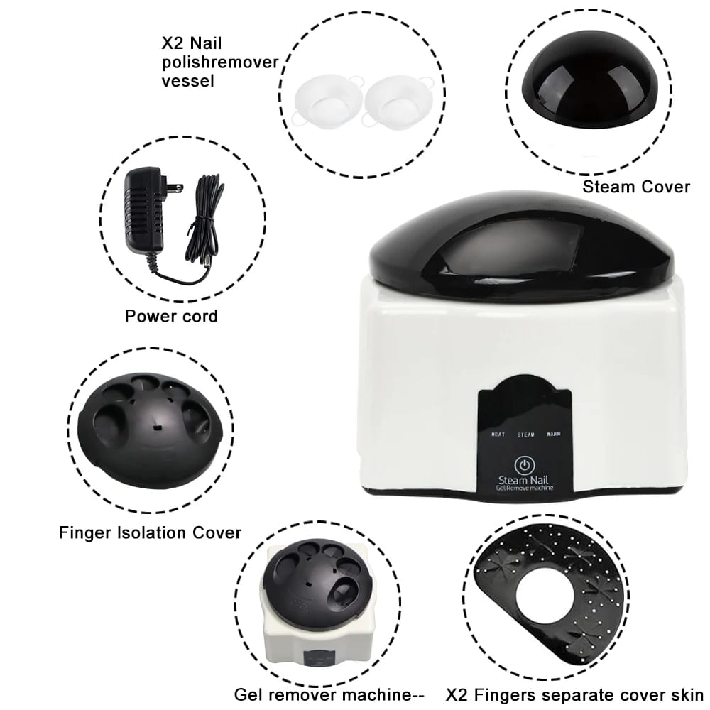36W Electric Steam Gel Nail Polish Remover – Effortless Gel Removal at Home