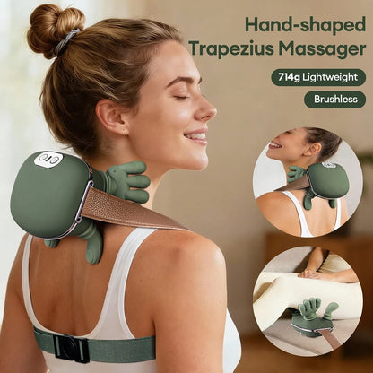 4D Bionic Finger Neck &amp; Shoulder Massager – Wireless Deep-Kneading Massage Shawl 💆